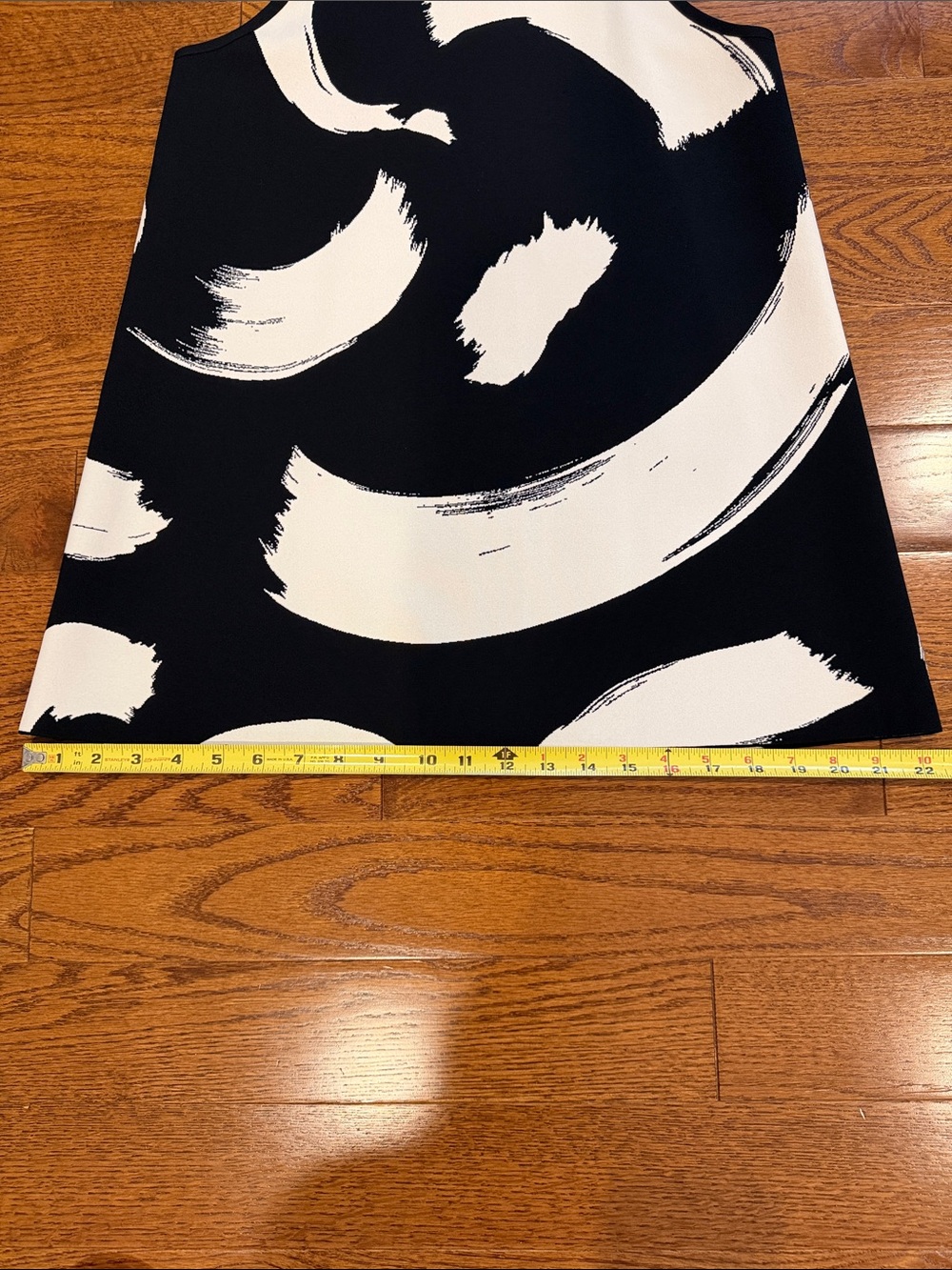 Celine Runway Black and Cream Abstract Brushstroke Tank Dress/Top - Picture 10 of 16